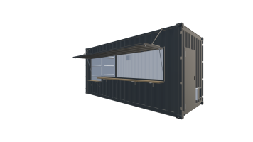 20 Fuß HighCube Kiosk Container - Vorne Rechts Screenshot - Vorne Rechts