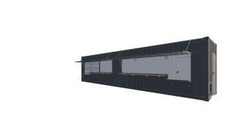 40 Fuß HighCube Kiosk Container - Vorne Rechts Screenshot - Vorne Rechts