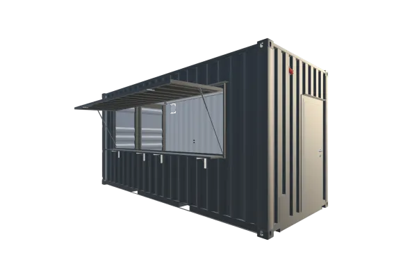20 Fuß HC Kiosk Container - Foto Screenshot - Vorne Rechts