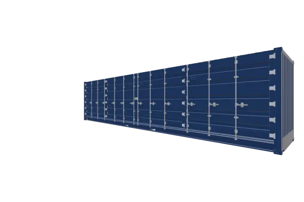 40 Fuß HighCube OpenSide Container - Foto Screenshot - Vorne Rechts