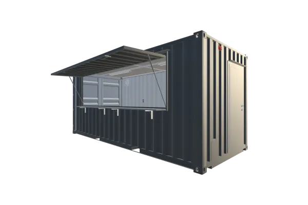 20 Fuß Kiosk Container - Foto Screenshot - Vorne Rechts