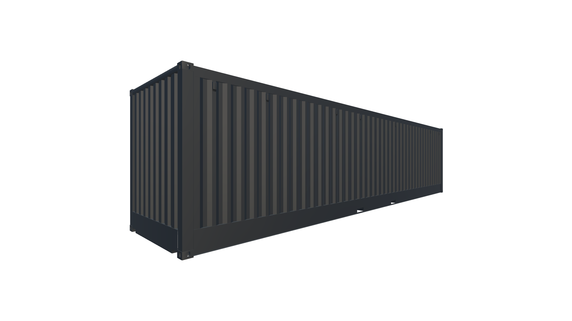 40 Fuß High Cube Open Side Container Screenshot - Hinten Rechts