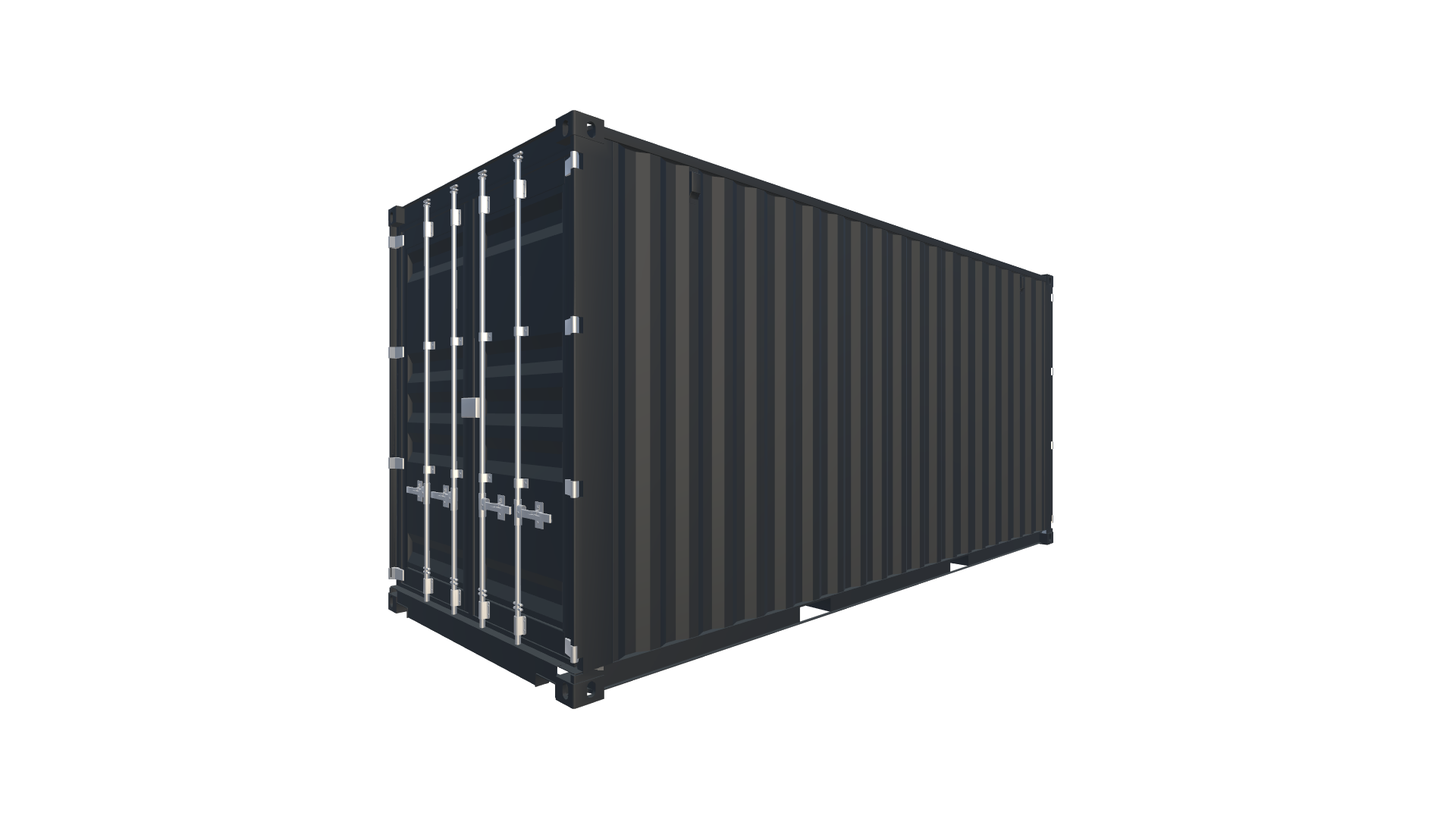 20 Fuß High Cube Double Door Container Screenshot - Hinten Rechts