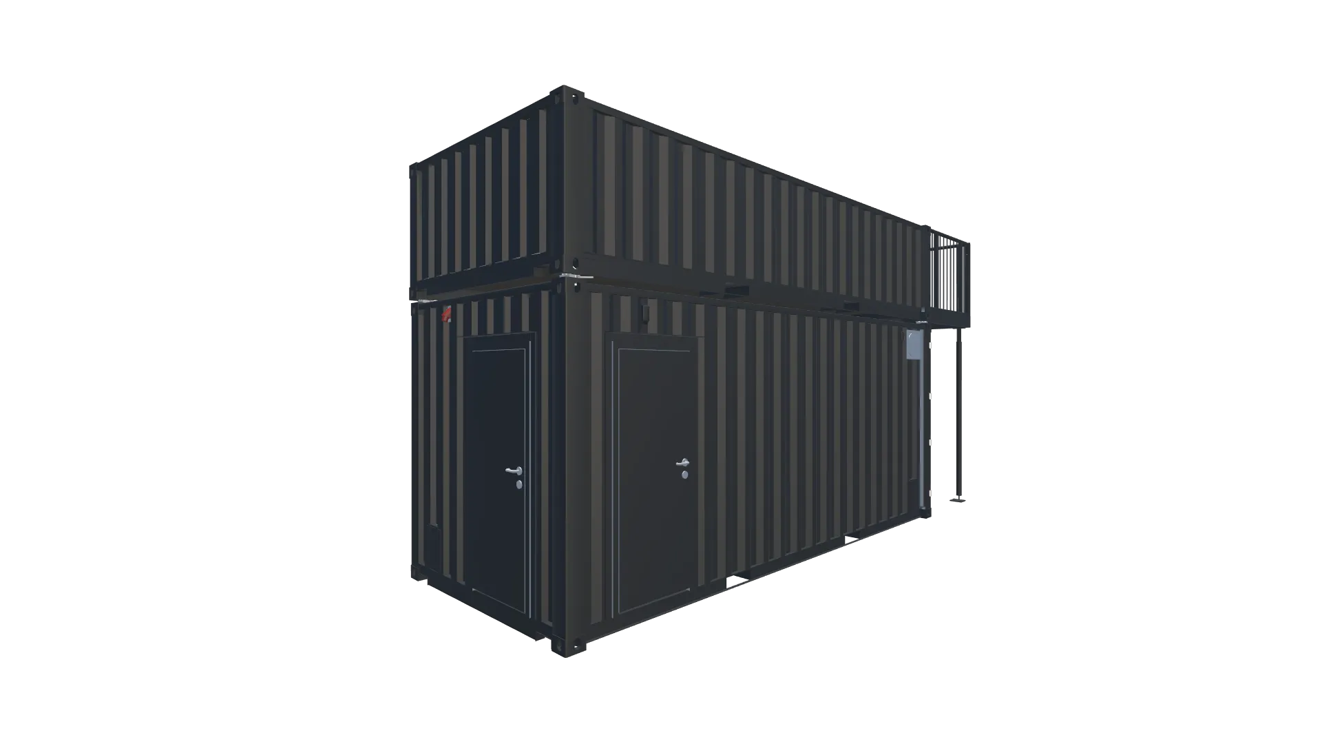 20 Fuß Kiosk Container mit Dachterrasse - Variante 2 Screenshot - Hinten Rechts 20 Fuß Kiosk Container mit Dachterrasse - Variante 2 Screenshot - Hinten Rechts