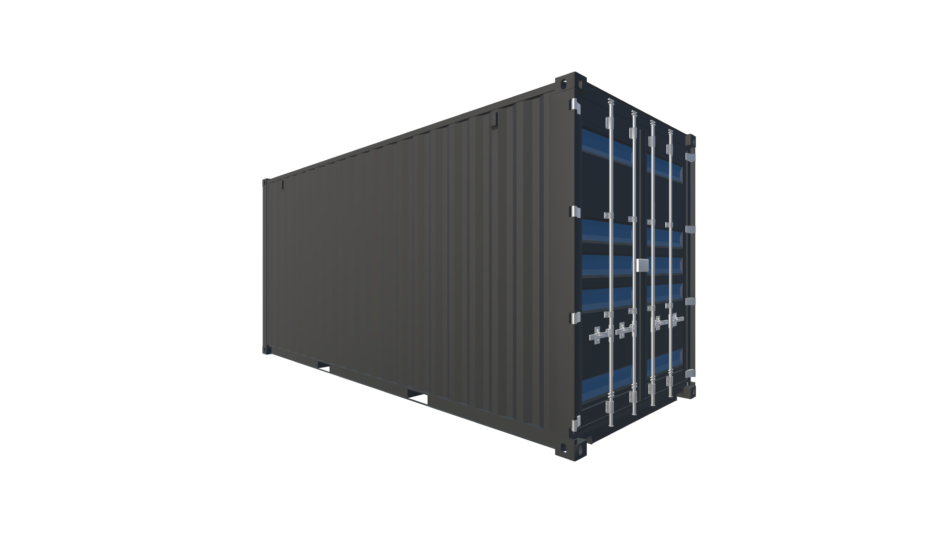 20 Fuß High Cube Container Screenshot - Hinten Links